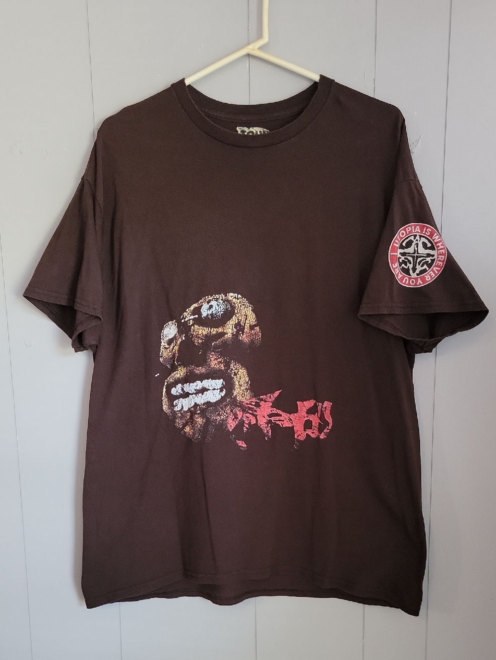Travis Scott VIP Utopia Tour Men's XL Brown Short Sleeve T-Shirt